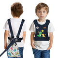 JXM Safety Harness for Active Childs with Quick Grab Handle Teens Youth Secure Walking Harness with Autism Awareness and Pouch Adjustable Tether Leash for Autism ADHD Special Needs Child Kids