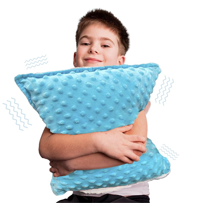 Bright Autism Hugger Pillow for Sensory Needs- Calming Vibrating Pillow for Kids. Therapy Relaxing Tool That Helps Children to Soothe Stress or Anxiety. The Perfect Sleep aid for a Sensory Room.