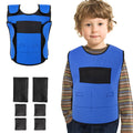 OUTREE Weighted Vest for Kids with Sensory Needs Compression Vest for Kids with ADHD and Autism Kids Weighted Vest with Adjustable Weights (Medium Blue)